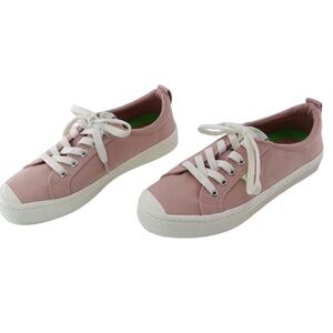 Cariuma OCA Low Top Canvas Sneakers W7 M5.5 Rose Pink Round Toe Rubber Sole